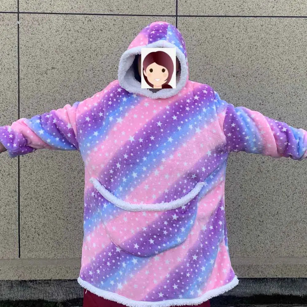 Oversized Blanket Hoodie Men-Women