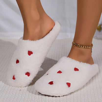 Heart-Shaped Slippers Love Mute