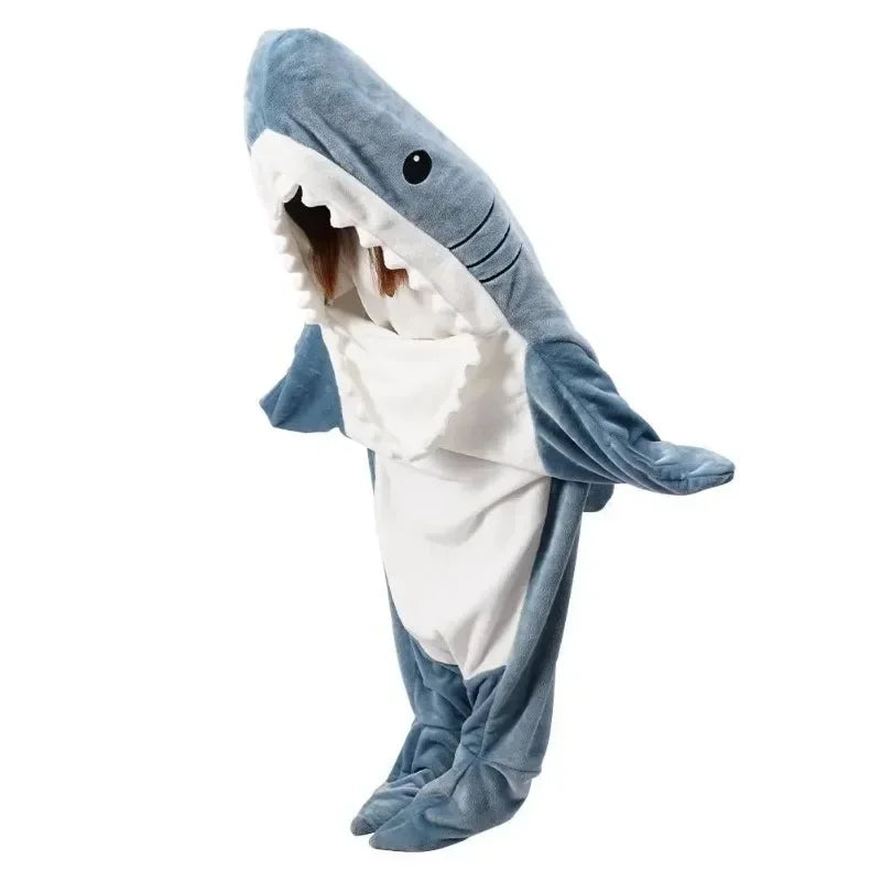 Shark Blanket Adult Hooded Pajamas