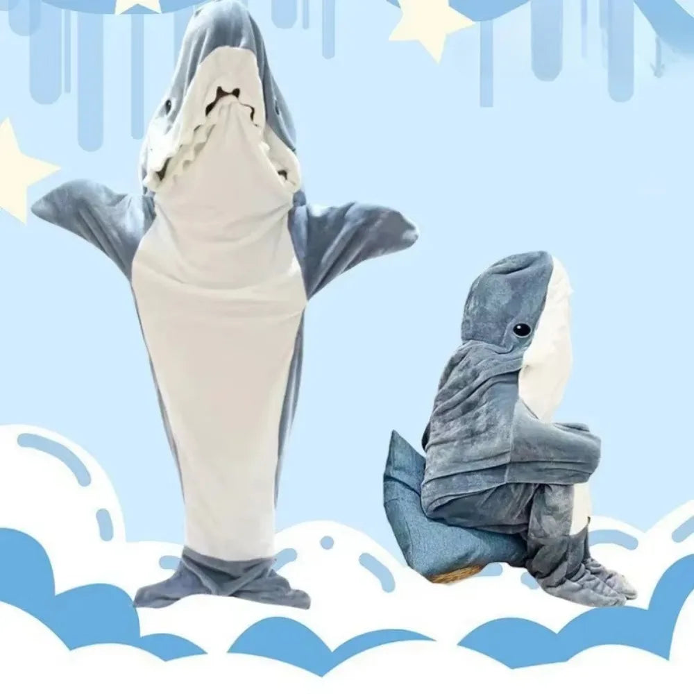 Shark Blanket Adult Hooded Pajamas