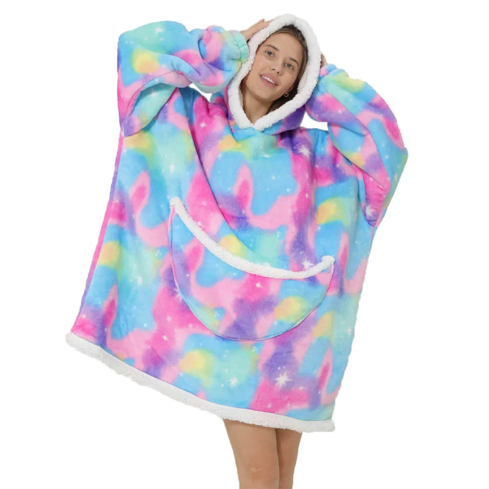 Oversized Blanket Hoodie Men-Women