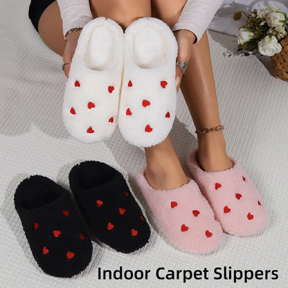 Heart-Shaped Slippers Love Mute