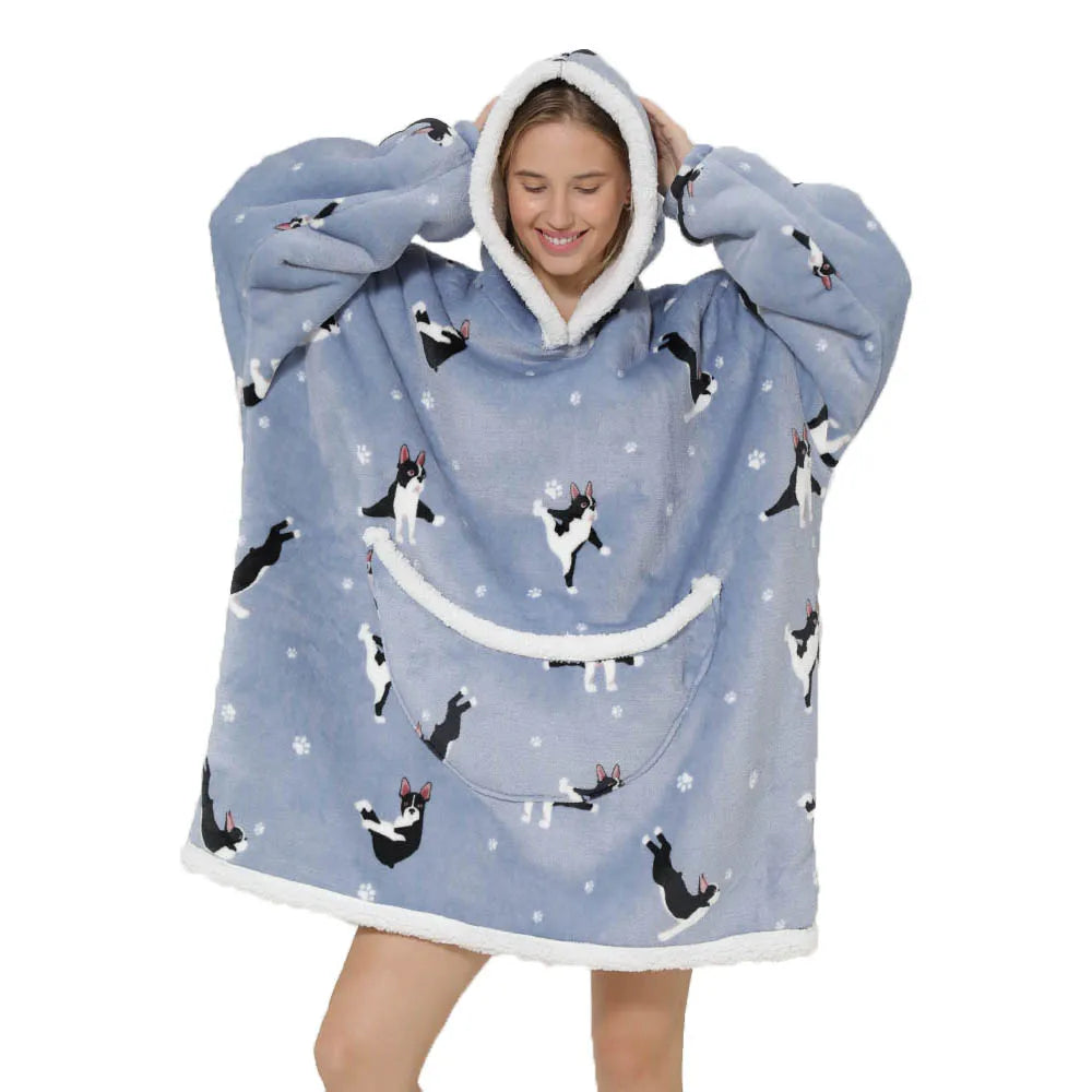 Oversized Blanket Hoodie Men-Women