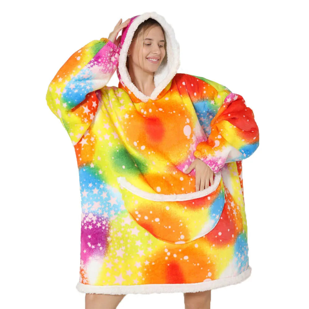 Oversized Blanket Hoodie Men-Women