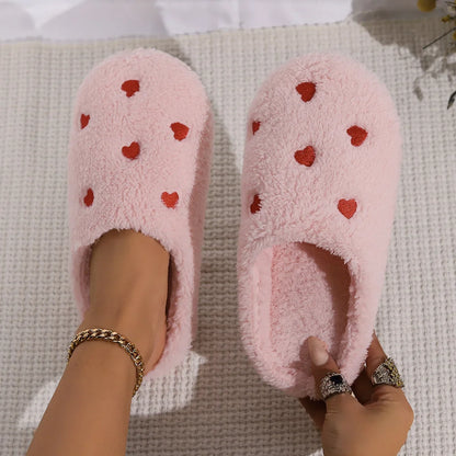 Heart-Shaped Slippers Love Mute